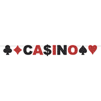 Glittered Casino Streamer (22x244cm)