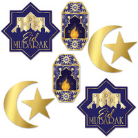 Foil Ramadan Cutouts - Pk 8