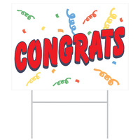 Congrats Plastic Yard Sign (30x41cm)**