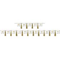 Happy Anniversary Tassel Streamer - 2 pc (1.83m & 4.27m)