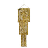 Gold 3-Tier Shimmering Chandelier (1.22m)