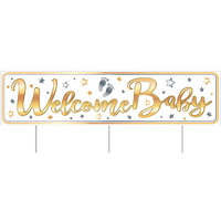 Plastic Jumbo Welcome Baby Yard Sign (1.19m)*