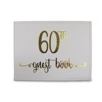 Gold 60th Guest Book (23x18cm)