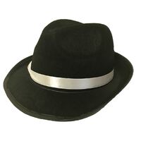 Black Adult Gangster Hat