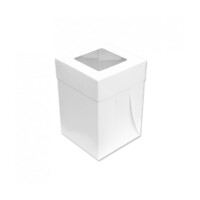 Mondo White Tall Square Cake Box (25x25x25cm)