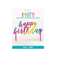 Happy Birthday Rainbow Cake Topper