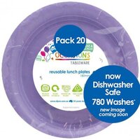 Lavender Reusable Lunch Plates (18 cm) – Pk 20