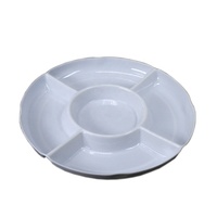 Sectioned White Melamine Tray (28x3cm)