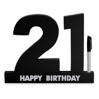 Black 21st Birthday Signature Block