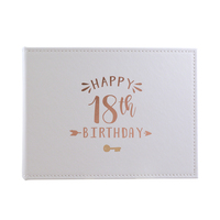 White/Gold Happy 18th Birthday Guest Book