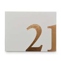 White & Rose Gold '21' Guest Book
