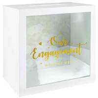 White/Gold 'Our Engagement Wishing Well' Wedding Box
