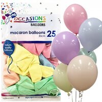30cm Assorted Pastel Macaron Balloons - Pk 25