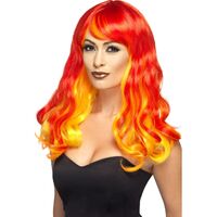 Ombre Red/Orange Devil Flame Wig