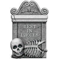 "Rest In Pieces" Styrofoam Tombstone Prop