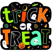 Trick Or Treat Halloween Sign Cutout (38.1cm x 35.5cm)