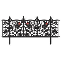 Spiderweb Plastic Fence Yard Decoration (31cm x 63cm) - Pk 2