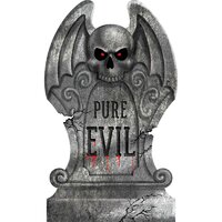 "Pure Evil" Styrofoam Tombstone Prop