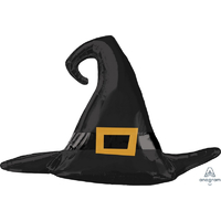 SuperShape Black Witch Hat Foil Balloon (99x68cm)