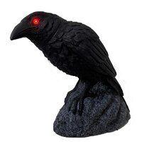 Black Animatronic Crow Prop (35cm)