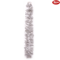 Metallic Silver Fabric Lei