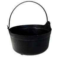 Witch's Black Cauldron Plastic Bucket (22x15cm)