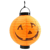 Halloween Pumpkin LED Paper Lantern (20cm)