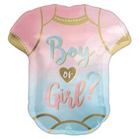 "Boy or Girl?" Reveal Onesie SuperShape Foil (60x55cm)