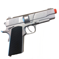 Diecast Silver Automatic Pistol