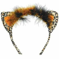 Leopard Print Cat Ears Headband