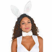 White Bunny Ears Headband
