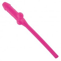 Jumbo Pink Penis Drinking Straw