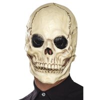 Adult's Latex Skull Mask w/ Moving Jaw