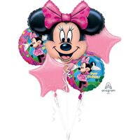 Minnie Mouse Birthday Foil Balloon Bouquet - Pk 5