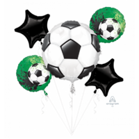 Soccer Foil Balloon Bouquet - Pk 5