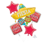 Mexican Fiesta Foil Balloon Bouquet - Pk 5*