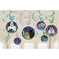 Star Wars Swirl Decorations - Pk 12