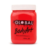 Brilliant Red Liquid Face & Body Paint (200ml)