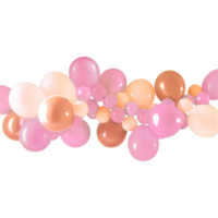 Pink & Rose Gold Balloon Garland - Pk 35