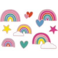 Pink Rainbow Wall Decor Cutouts - Pk 12