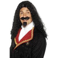 Adult's Black Musketeer Wig