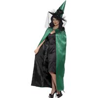 Adult's Reversible Black/Green Witch Cape