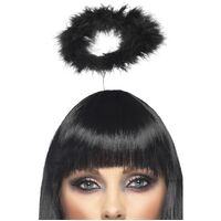 Black Marabou Angel Halo