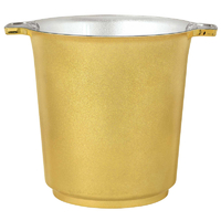 Gold Plastic Ice Bucket (21x20cm)