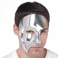 Metallic Silver Phantom Mask