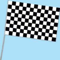 Black & White Chequered Flag (28x43cm)