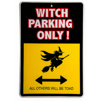 Halloween Witch Parking Sign (21x32cm)