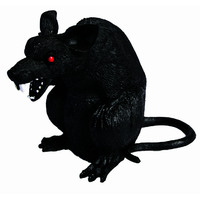 Halloween Black Rat Prop (18cm)