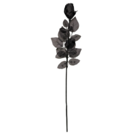 Black Fabric Rose (60cm)