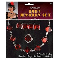 Roaring 20's Ruby Fashion Jewellery Set